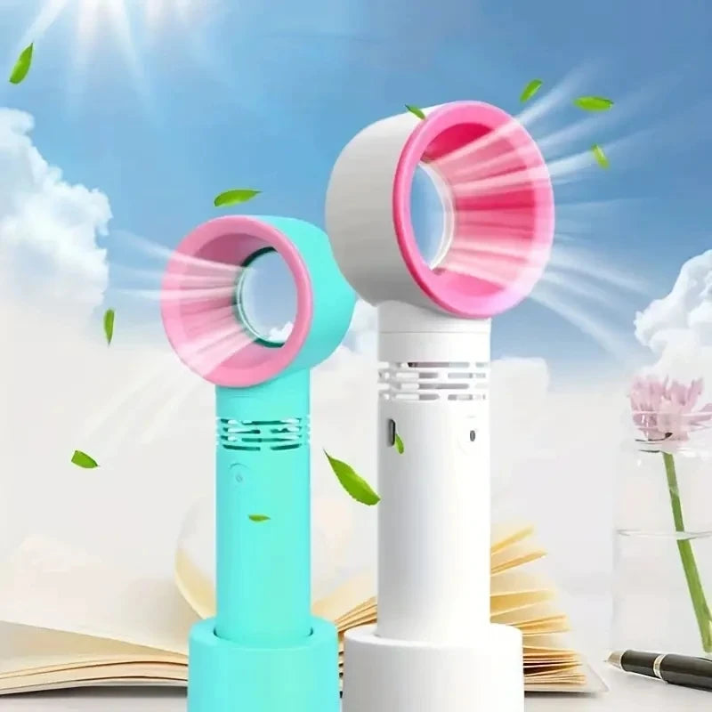 Bladeless Handheld Fan – Portable Design with Three Speed Settings