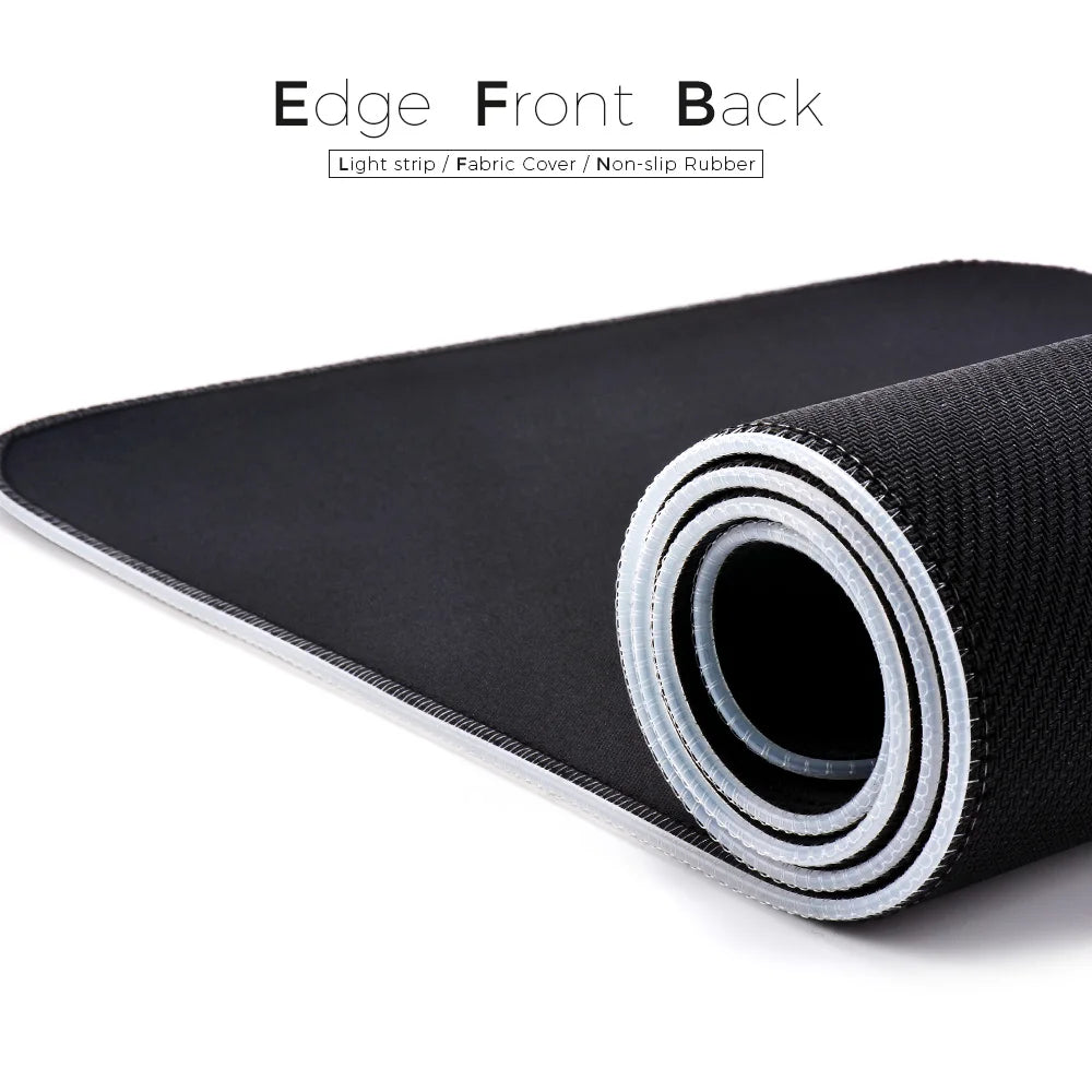 LED Light Mousepad – Colorful RGB Design with Waterproof Surface