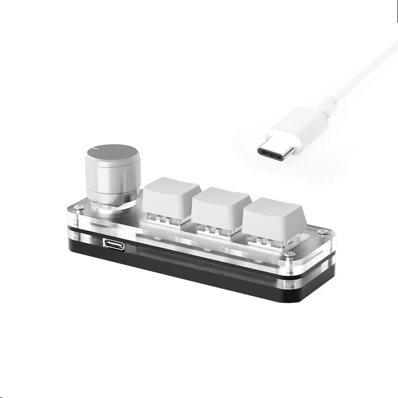 Energy Fort MacroPad 3 Key Mini Keyboard – Customizable RGB Backlighting