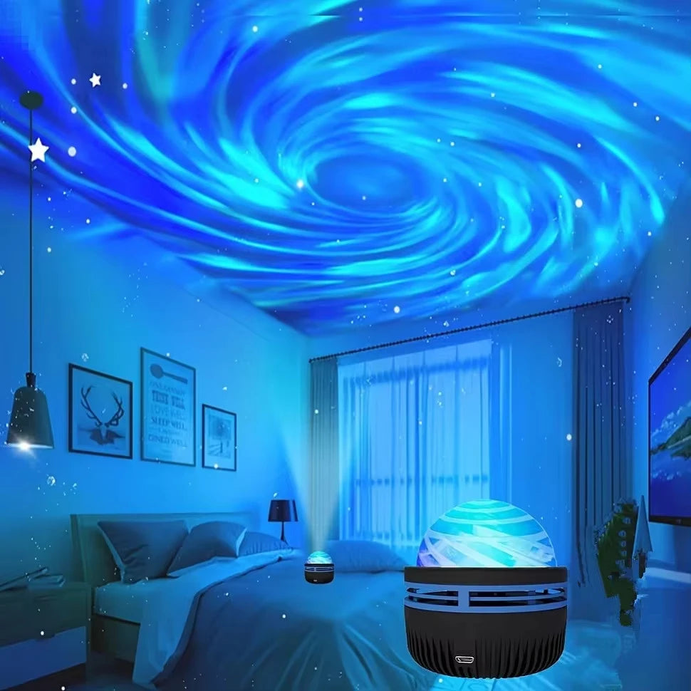 LED Galaxy Projector Light – Colorful Night Sky Atmosphere