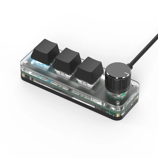 Energy Fort MacroPad 3 Key Mini Keyboard – Customizable RGB Backlighting