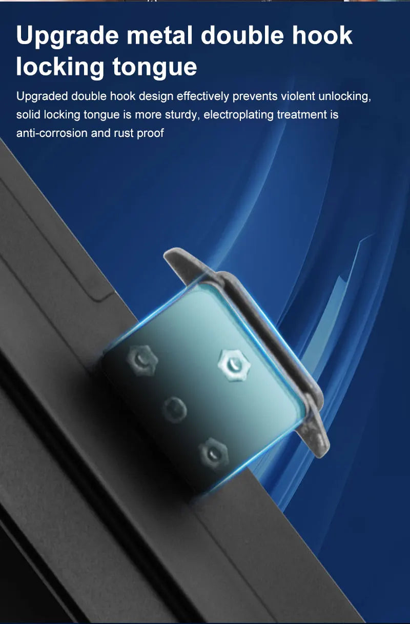 Tuya APP Glass Door Fingerprint Lock Bluetooth Smart Biometric Electronic Door Lock 13.56Mhz RFID Remote Control Keyless Unlock