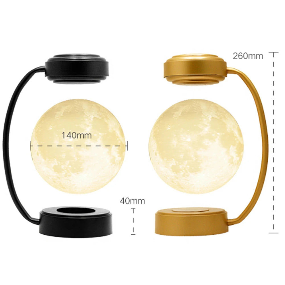 3D Magnetic Levitating Moon Lamp – Rotating LED Night Light