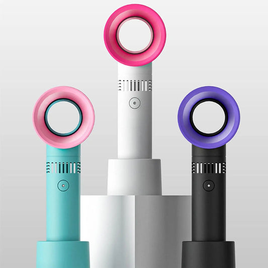 Bladeless Handheld Fan – Portable Design with Three Speed Settings