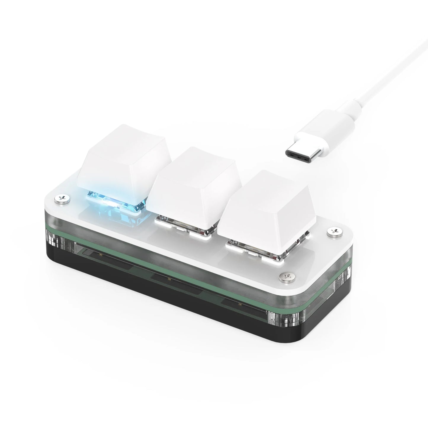 Energy Fort MacroPad 3 Key Mini Keyboard – Customizable RGB Backlighting