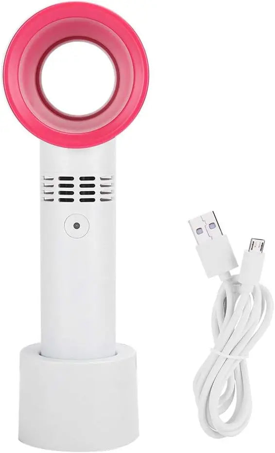 Bladeless Handheld Fan – Portable Design with Three Speed Settings