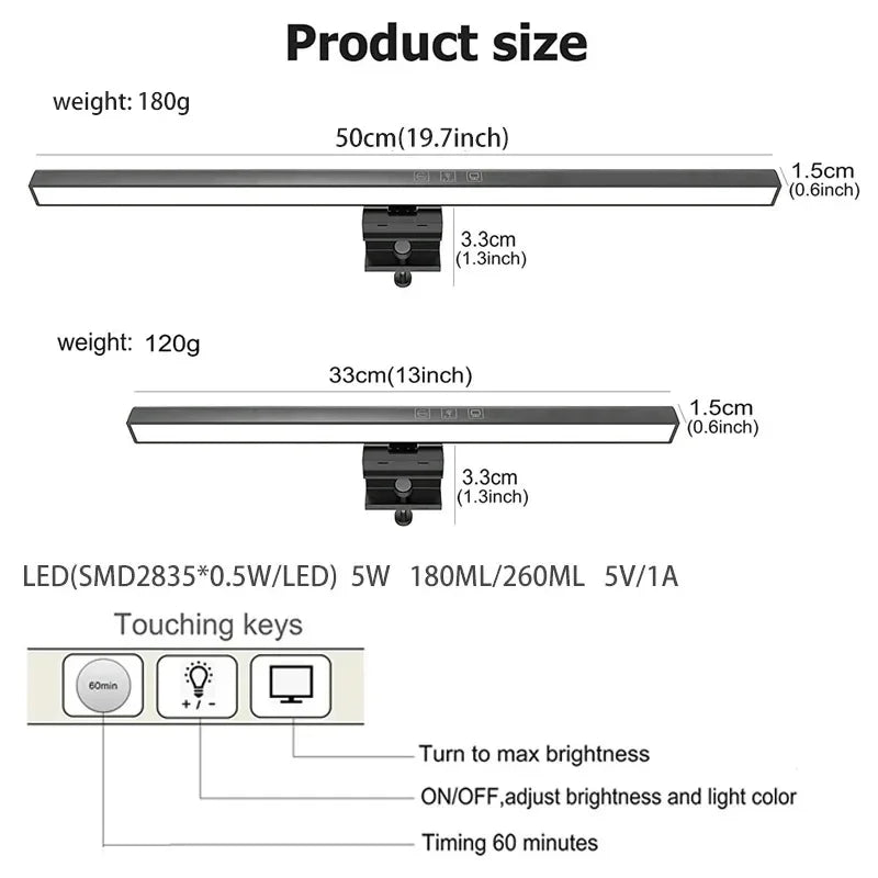 LED Computer Monitor Light Bar – Eye Protection Dimming Lamp